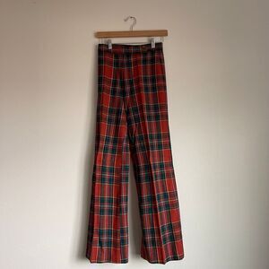 True Vintage Junior House 70s Wool Plaid‎ Bellbottoms